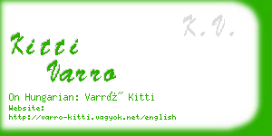 kitti varro business card